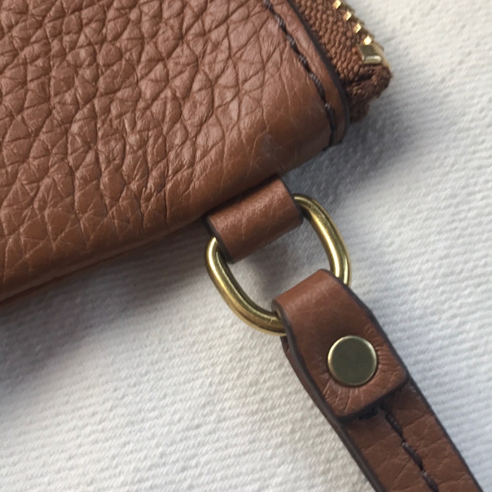 Fossil Tara-Brown Wristlet W/Black Leather Tassel - Picture 7 of 8